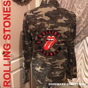 🆕 The Rolling Stones x Forever 21 Camo  Jacket